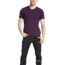 Men&#39;s Fitness Promoção V Neck Plain T Shirt